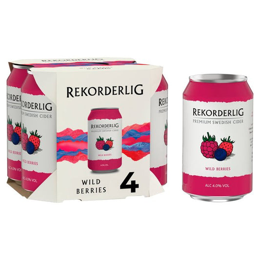 Rekorderlig Premium Swedish Cider Wild Berries 4 x 330ml