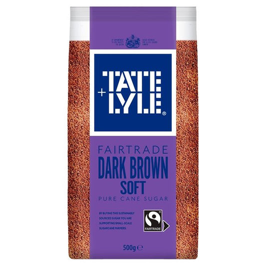 Tate & Lyle Sugars Fairtrade Cane Sugar Dark Brown Soft Sugar 500g