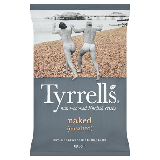 Tyrrells Naked Chips, No Salt 150G