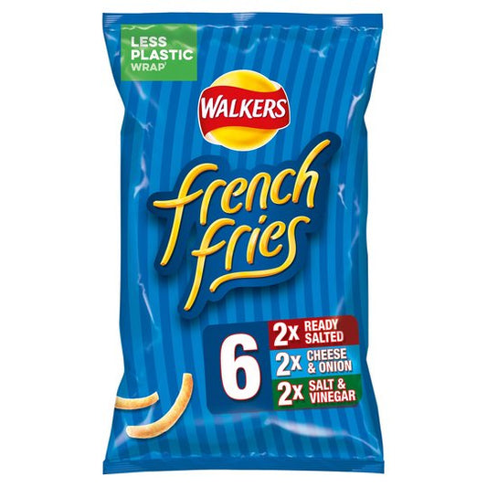 Walkers French Fries Crispy Potato Snacks Variety Pack 6 x 18g