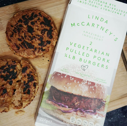 Linda McCartney's 2 Vegetarian Pulled Pork 1/4 LB Burgers 227g